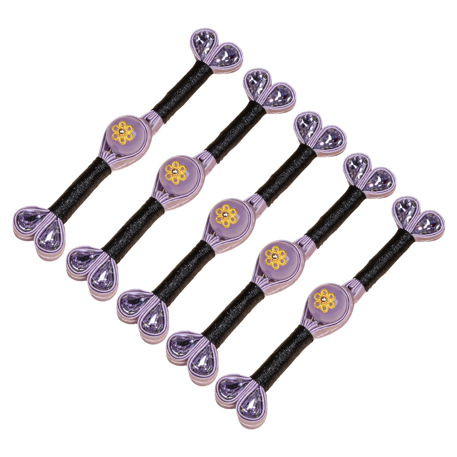 Zxfdsfdbnm Aa 5Pcs Cheongsam Knot Button Decorative Chinese Knot Button Sewing Closure Fasteners For Dress Cloaks Coat Decoration Sateen Tailcoat Tie Clip