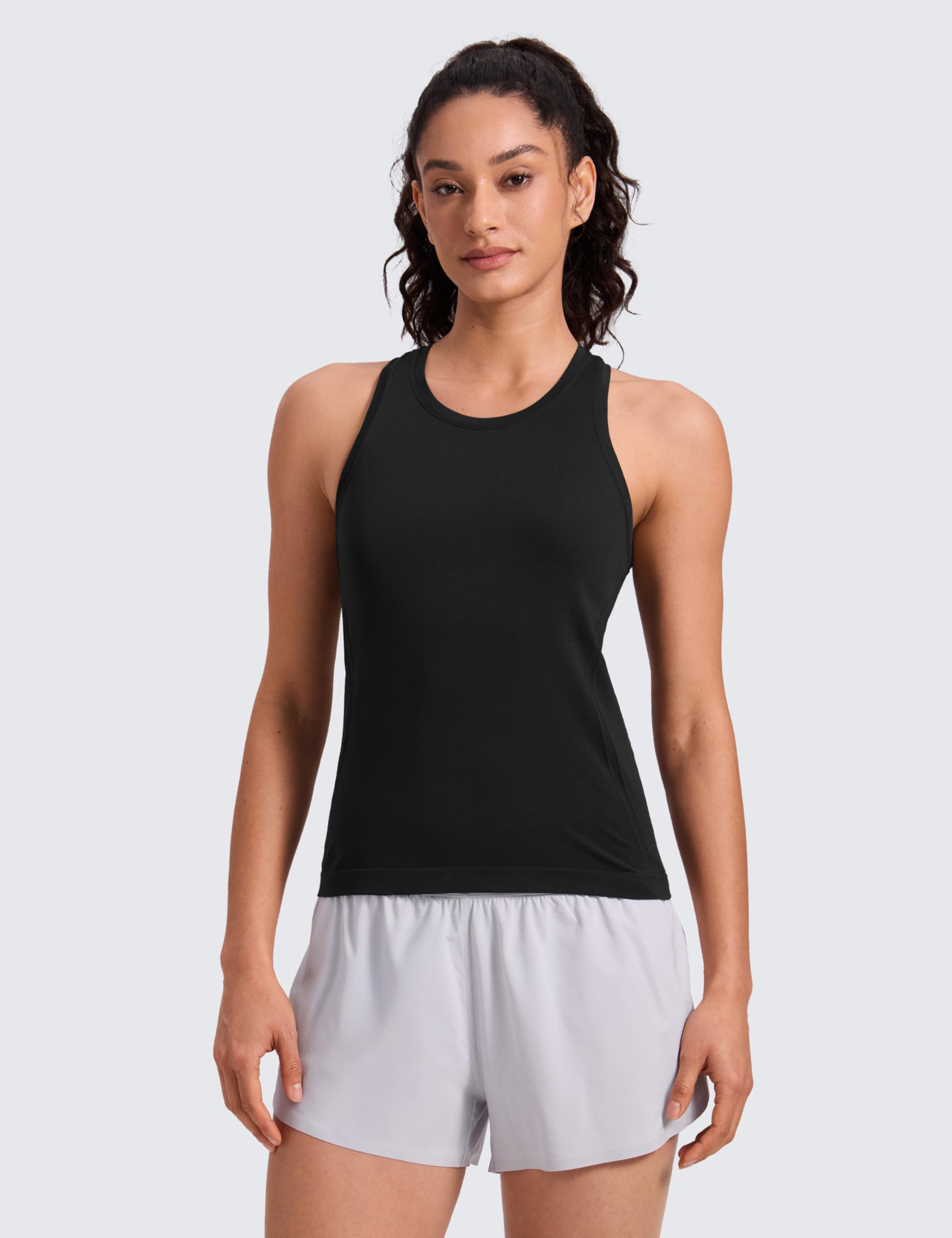 CRZ YOGA Mujer Sin Costuras Camisetas Tirantes Racerback Deportivo Transpirable Gimnasio Correr Sin Manga Tops