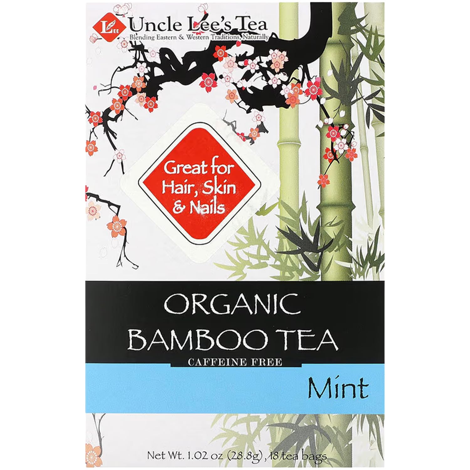 Uncle Lee's Tea Organic Tea, Bamboo Mint, 18 Count