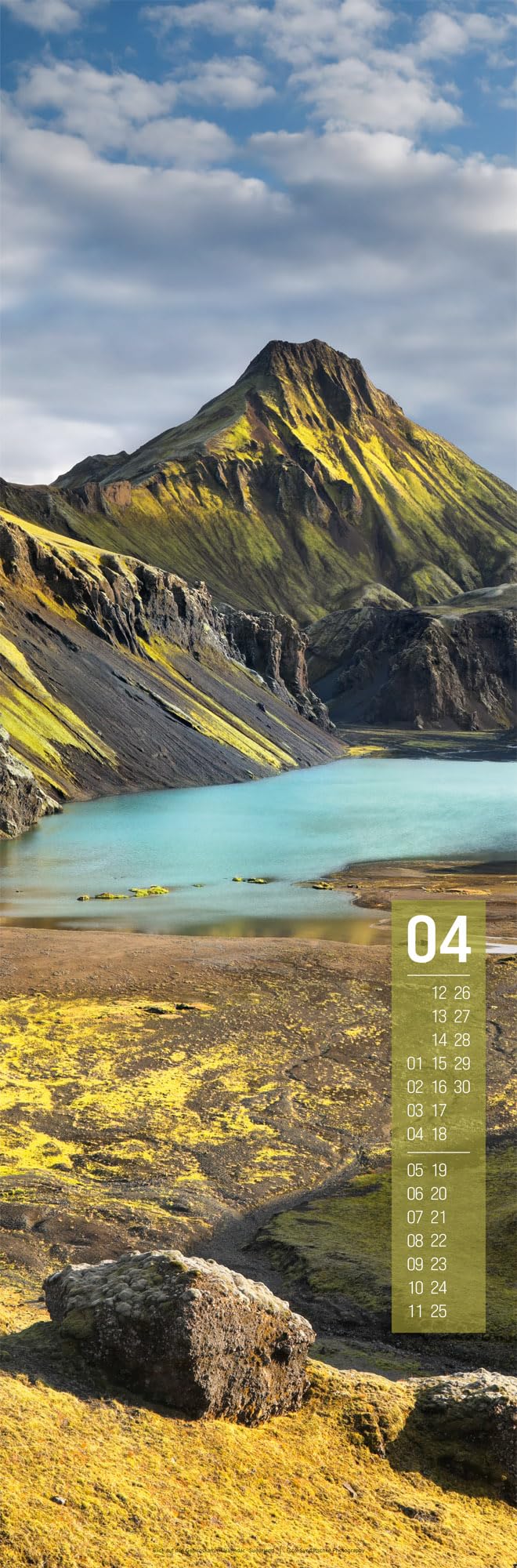 Island Vertikal Kalender 2027 | Vertikaler Panorama-Kalender im schlanken Hochformat (33x100 cm) | Für Skandinavien-Fans und Weltreisende