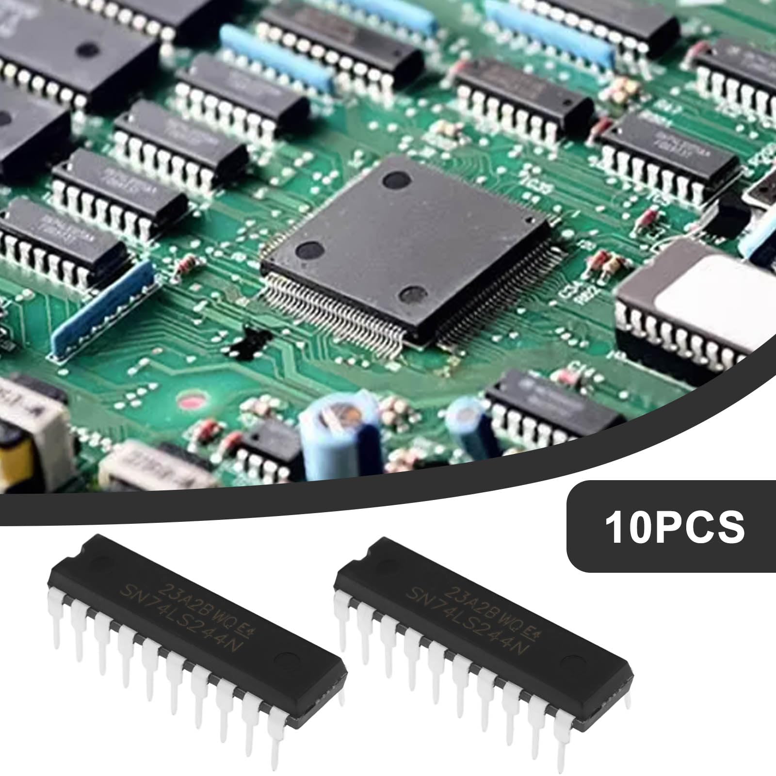 10 Piezas SN74LS244N Buffer de Canal Octal Y Controlador de Línea Circuito Integrado de 20 Pines Y 3 Estados DIP-20 Controlador de Búfer Octal Triestado