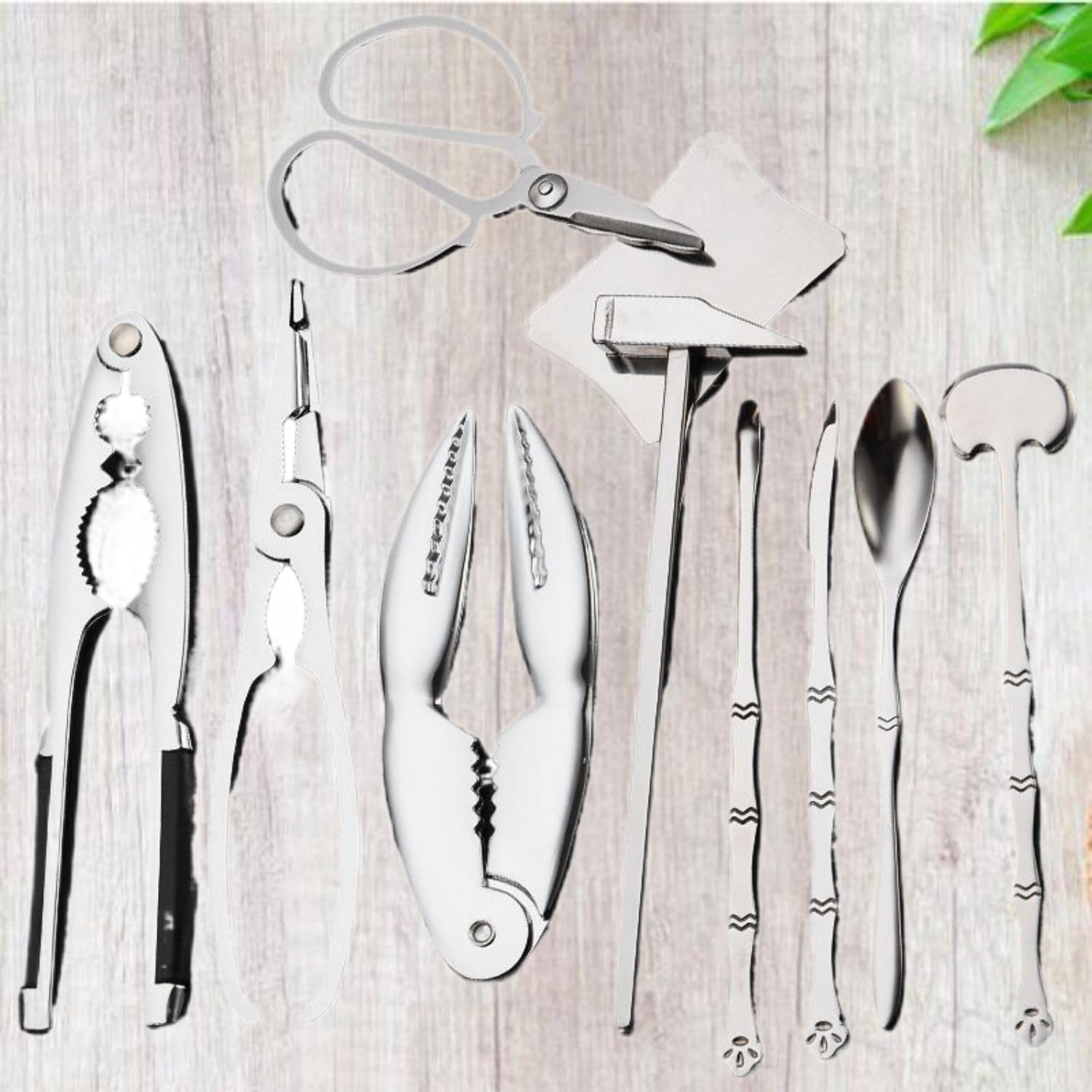 Amazon.com: 吃蟹工具家用三件套剥螃蟹Seafood Tools Set includes 钳