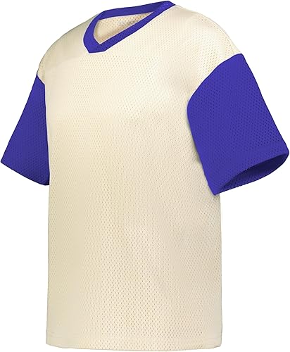 Holloway Mens Prep Street Fan Jersey, Alabaster/Purple, Large