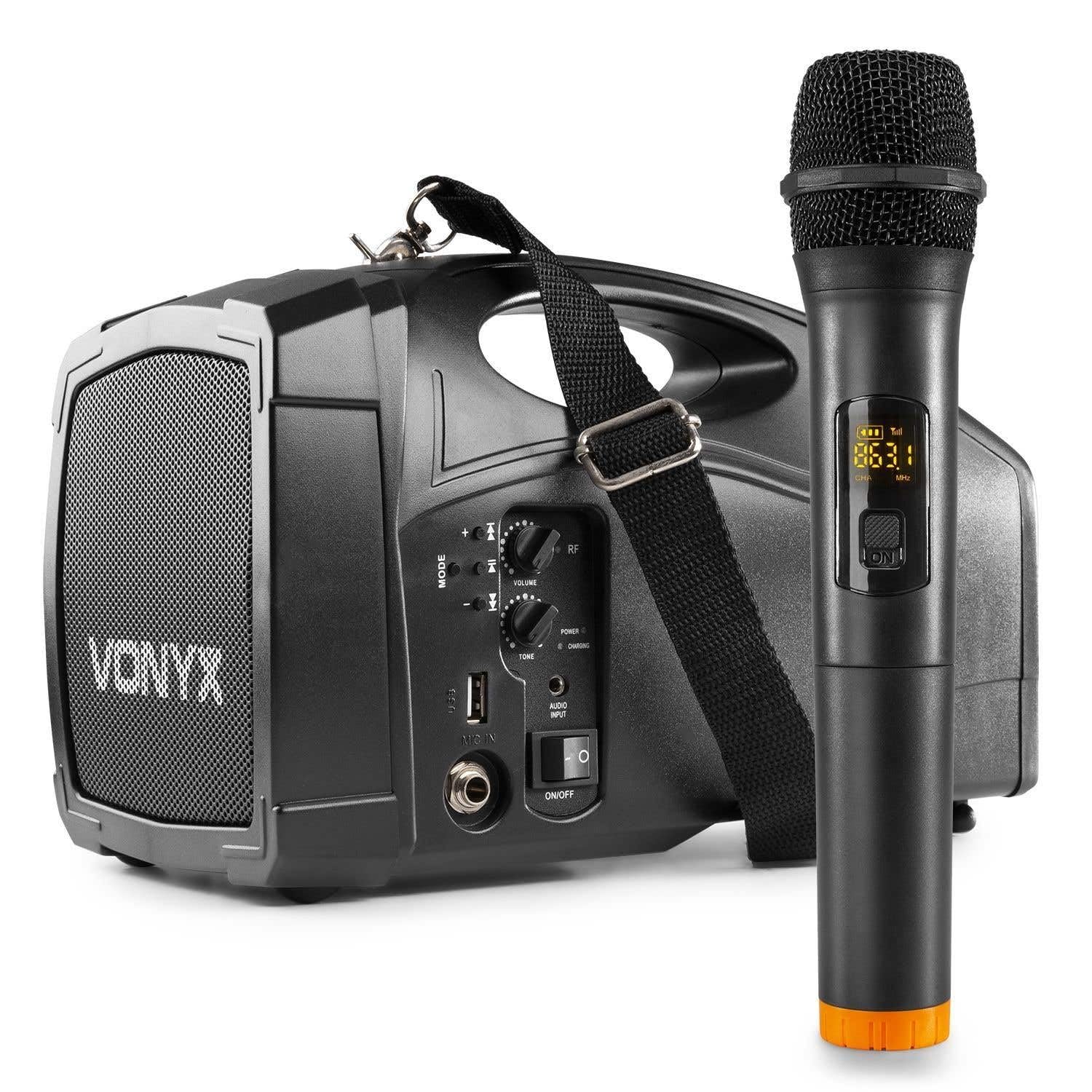 Vonyx ST014 tragbarer PA-Lautsprecher mit kabellosem UHF-Mikrofon