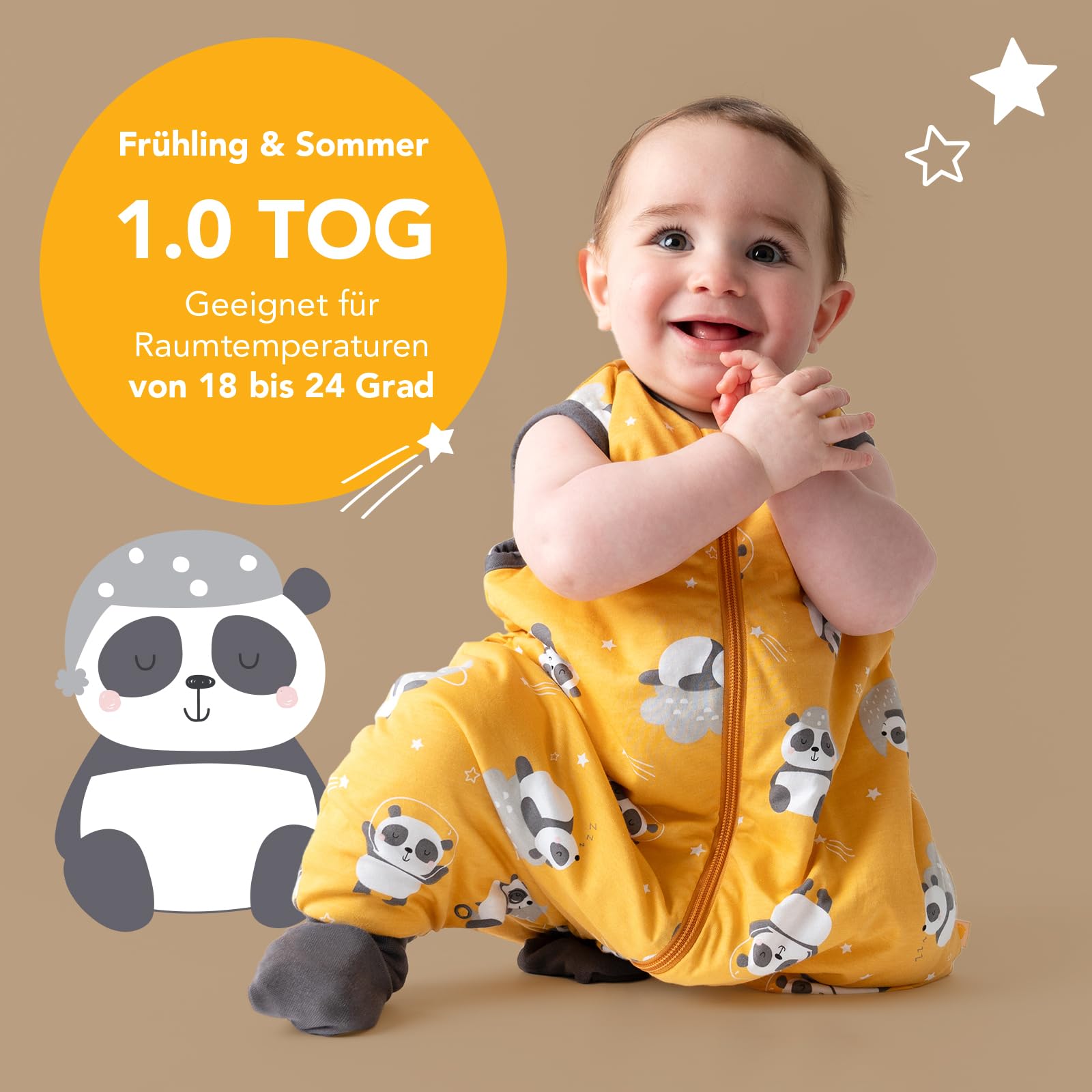 schlummersack Babyslaapzak met voeten, zomer, 1 TOG, slaapzak met benen