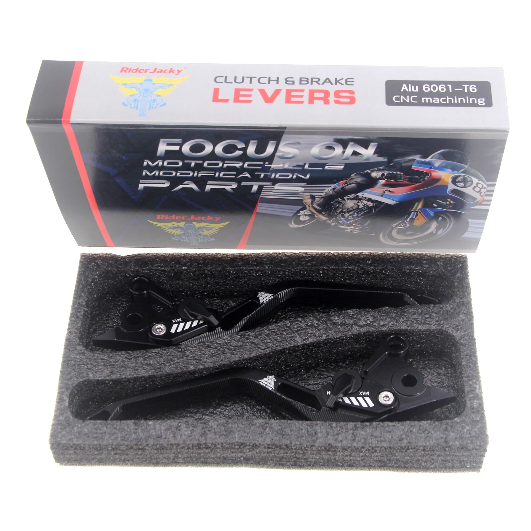 Long 5D Rhombus Hollow CNC Billet Adjustable Motorcycle Brake Clutch Levers Compatible with Ducati 996/998/B/S/R 1999-2003,Multistrada 1100/S 2007-2009,GT 1000 2006-2010,ST4/S/ABS 04-2006 Black Lever with Black Adjuster