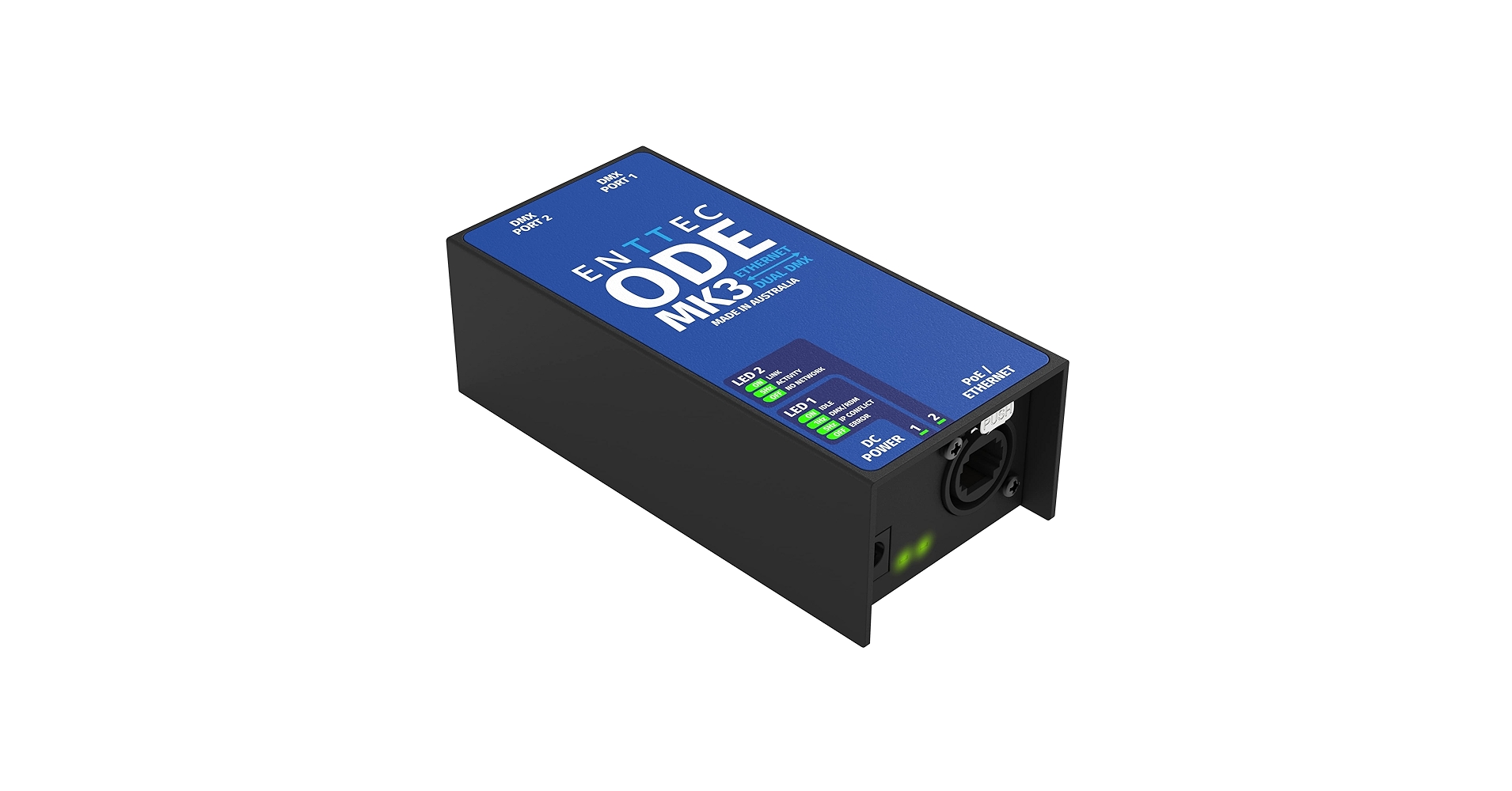 その他 ENTTEC ODE Mk2 PoE DMX ENTTEC ODE POE Mk2 1-Port DMX Ethernet Gateway with PoE