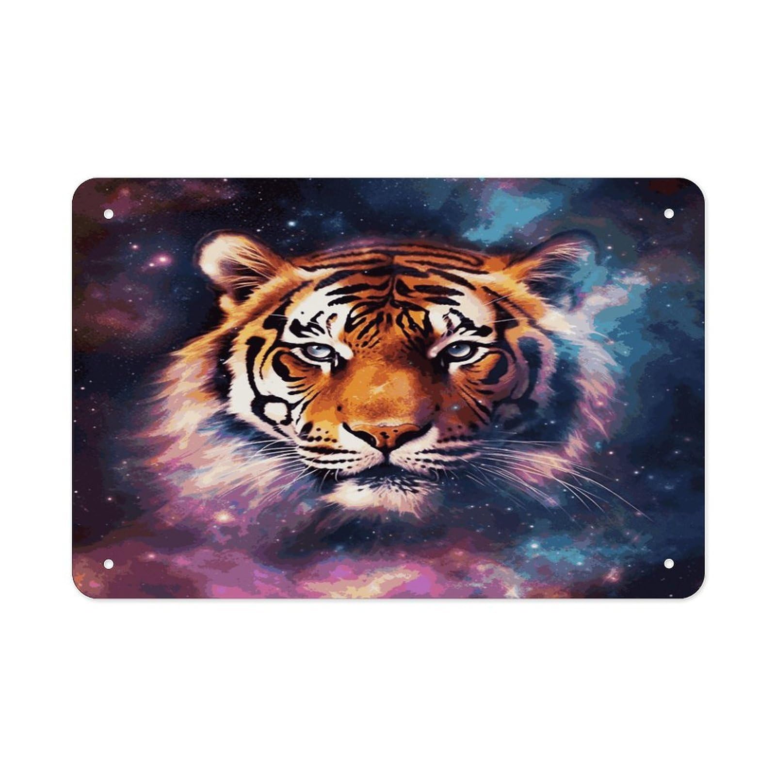 Fekiloot Style Galaxy Tiger Metal Signs Wall Art Tin Sign
