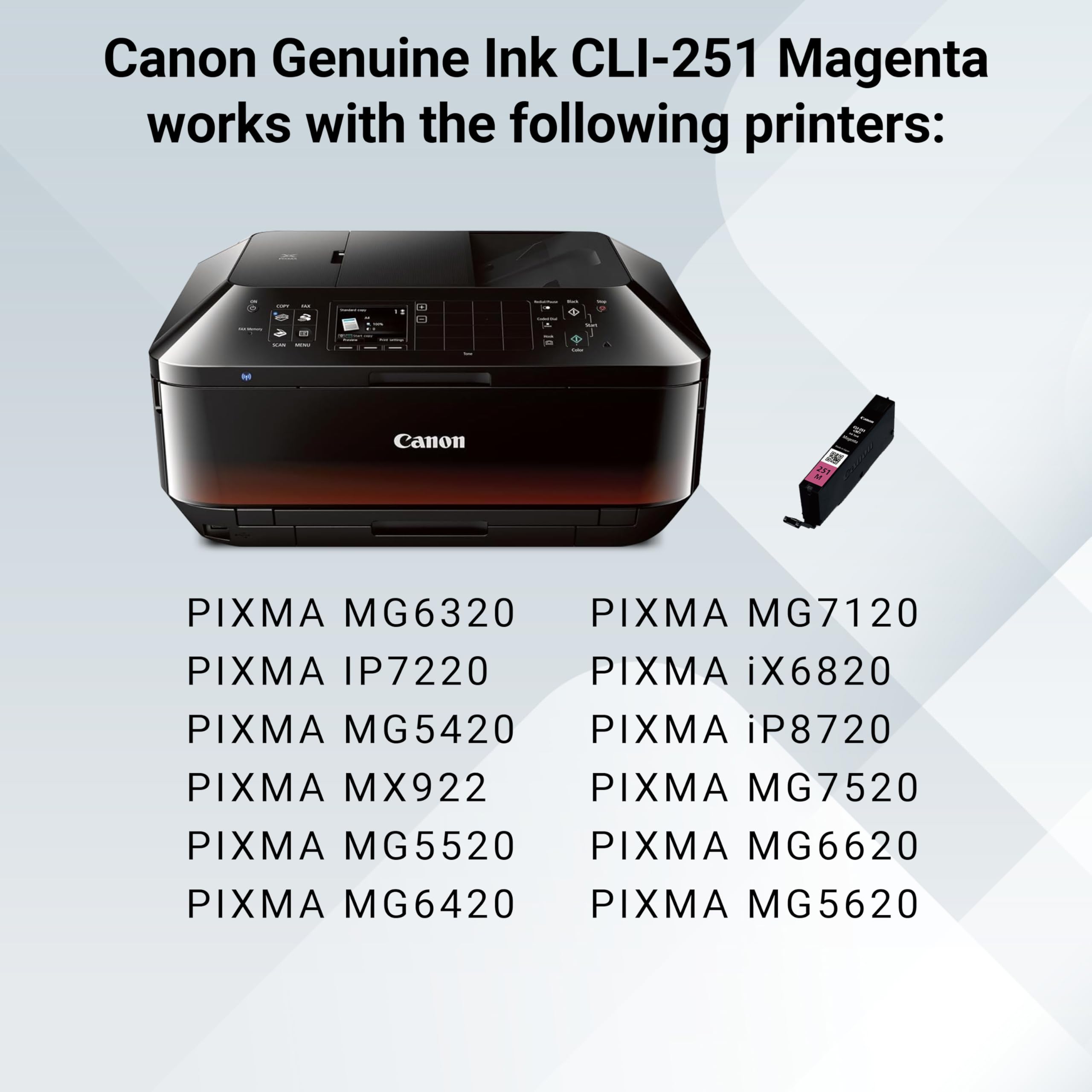 Amazon.com : Canon CLI-251 Genuine Magenta Ink Tank, Compatible