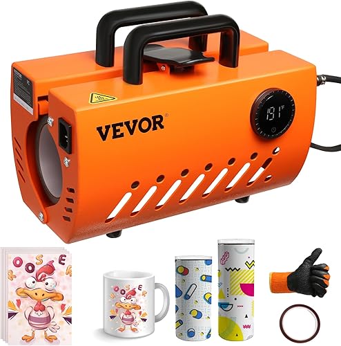 VEVOR Prensa de calor para tazas, máquina de prensa de calor de vaso de 30 onzas, transferencia de sublimación de 11 a 15 onzas, 16 a 25 onzas,