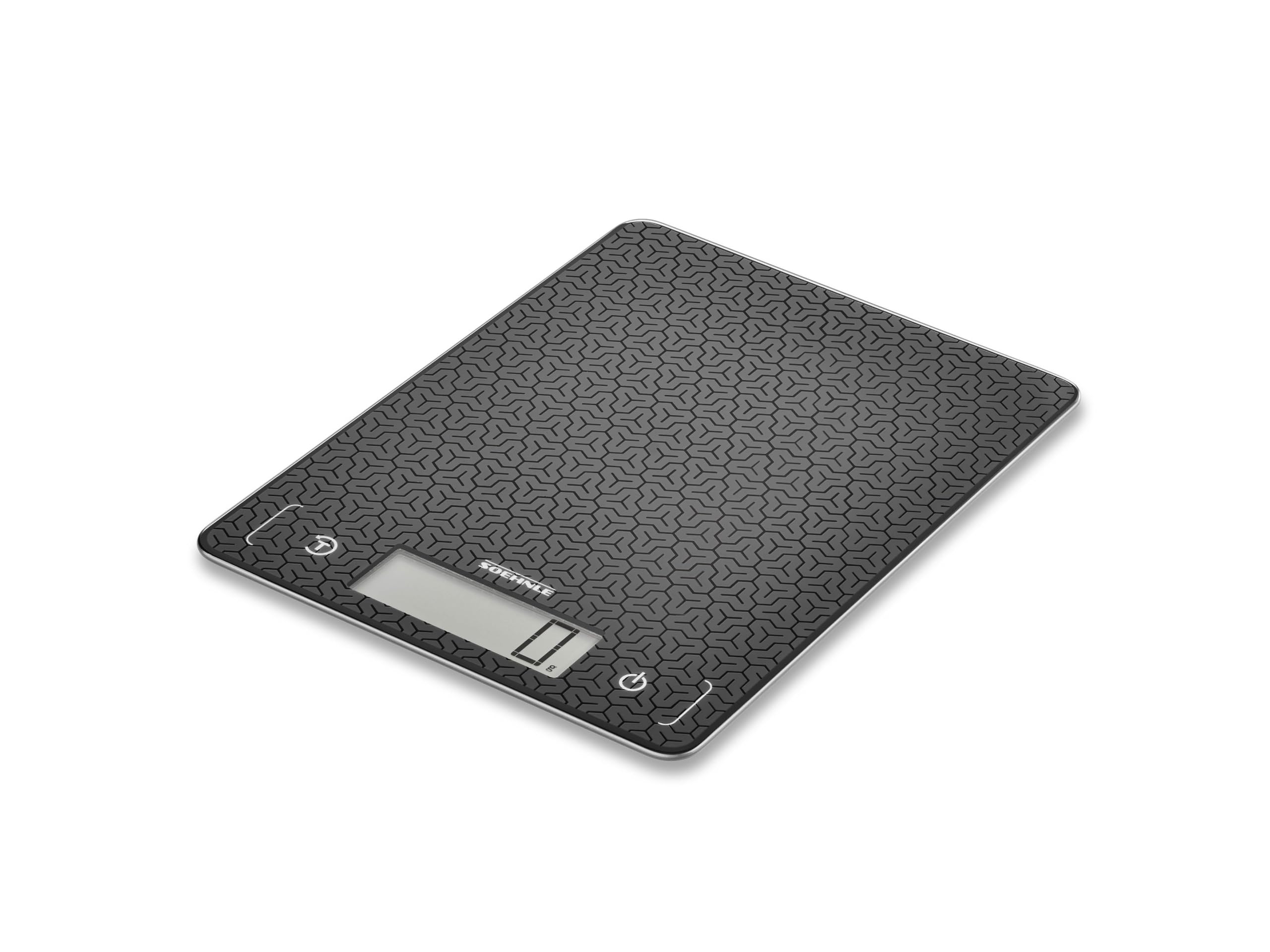 Soehnle kitchen scale Page Comfort Mosaic, Mosaic Design, small digital kitchen scale, food scale with large weighing surface, weight up to 10kg (1g accuracy), electronic scale with tare function