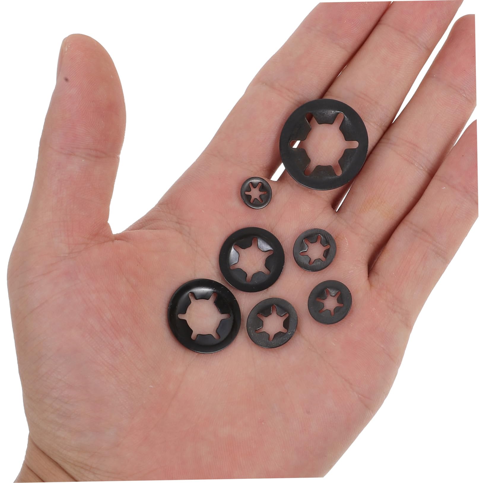 Cabilock 340pcs Lock Washers Assortment Kit 7 Sizes Fastener Retaining Rings Random