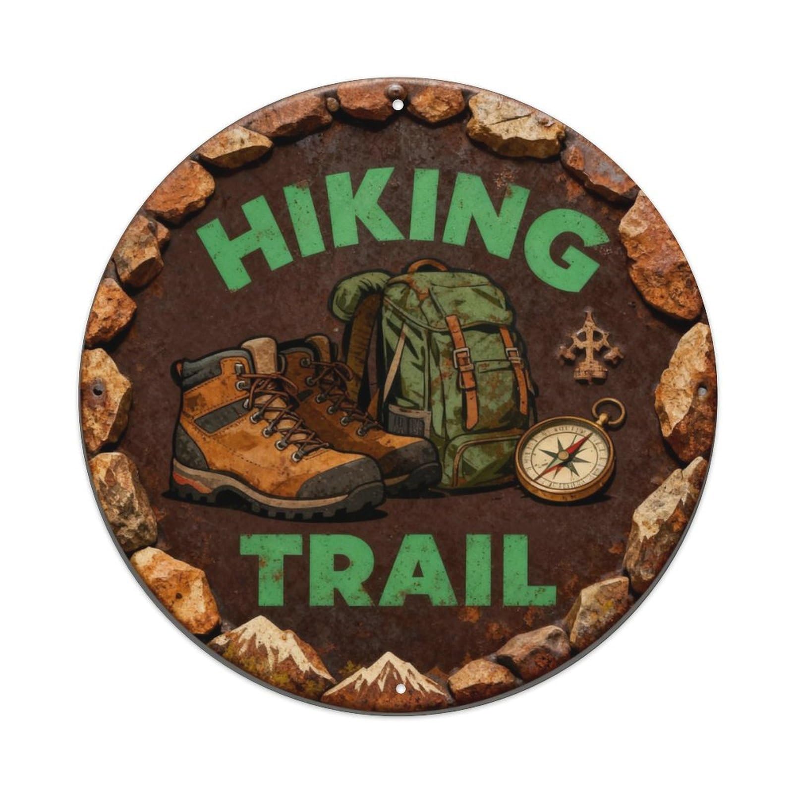 Hiking Trail Metal Tin Sign Plaque