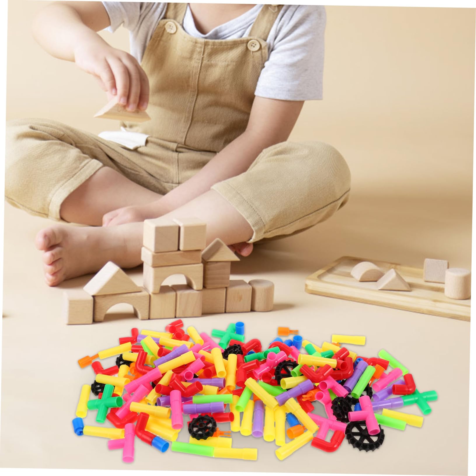 ERINGOGO 1 Set Giocattoli Con Tubi D'Aria Blocchi Costruzione Per - Giocattoli Educativi Divertenti Da Montare Per L'Immaginazione E L'Apprendimento Prescolare
