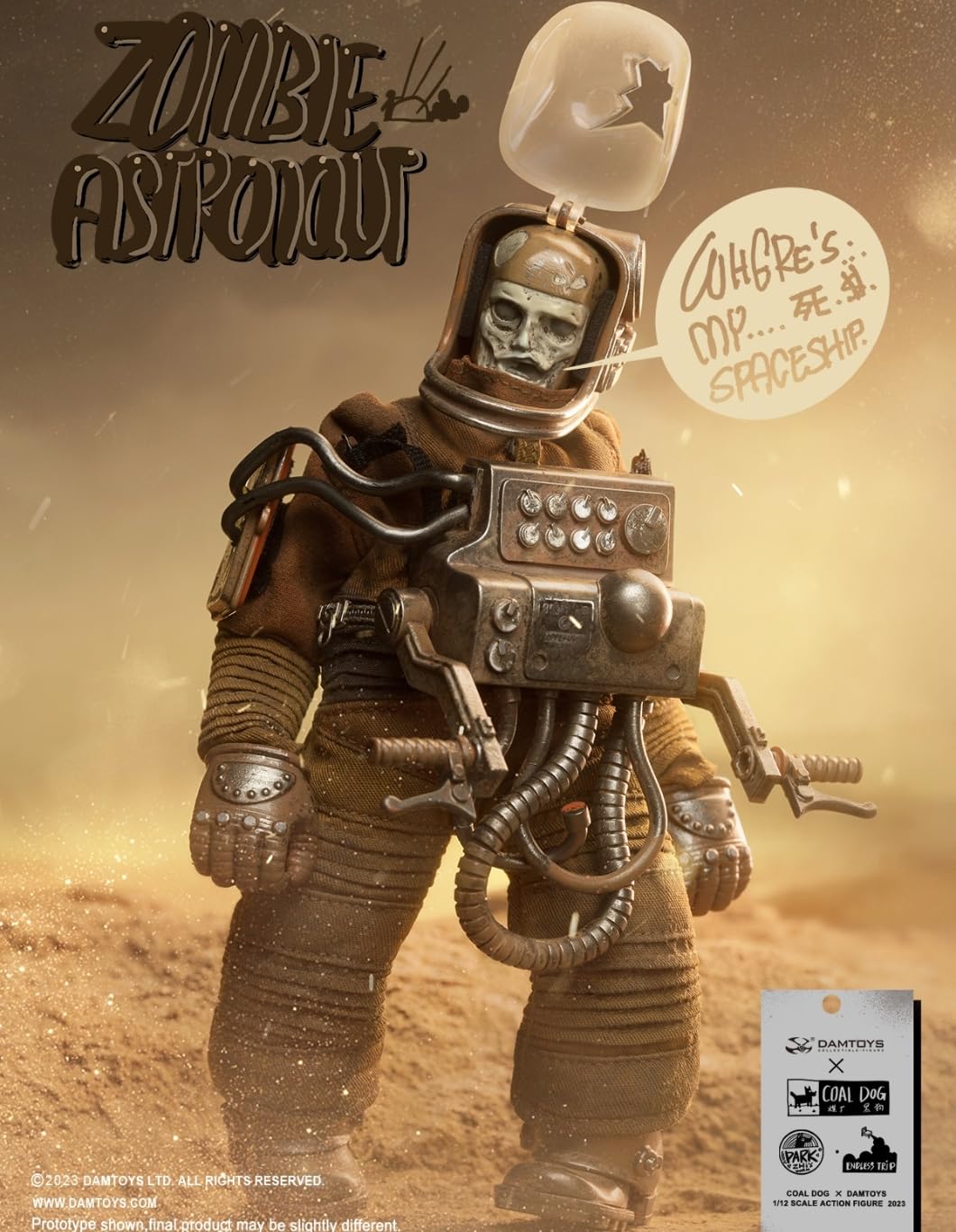 HiPlay DAMTOYS PES033 - Figura coleccionable de astronauta zombi Endless Trip II, escala 1:12