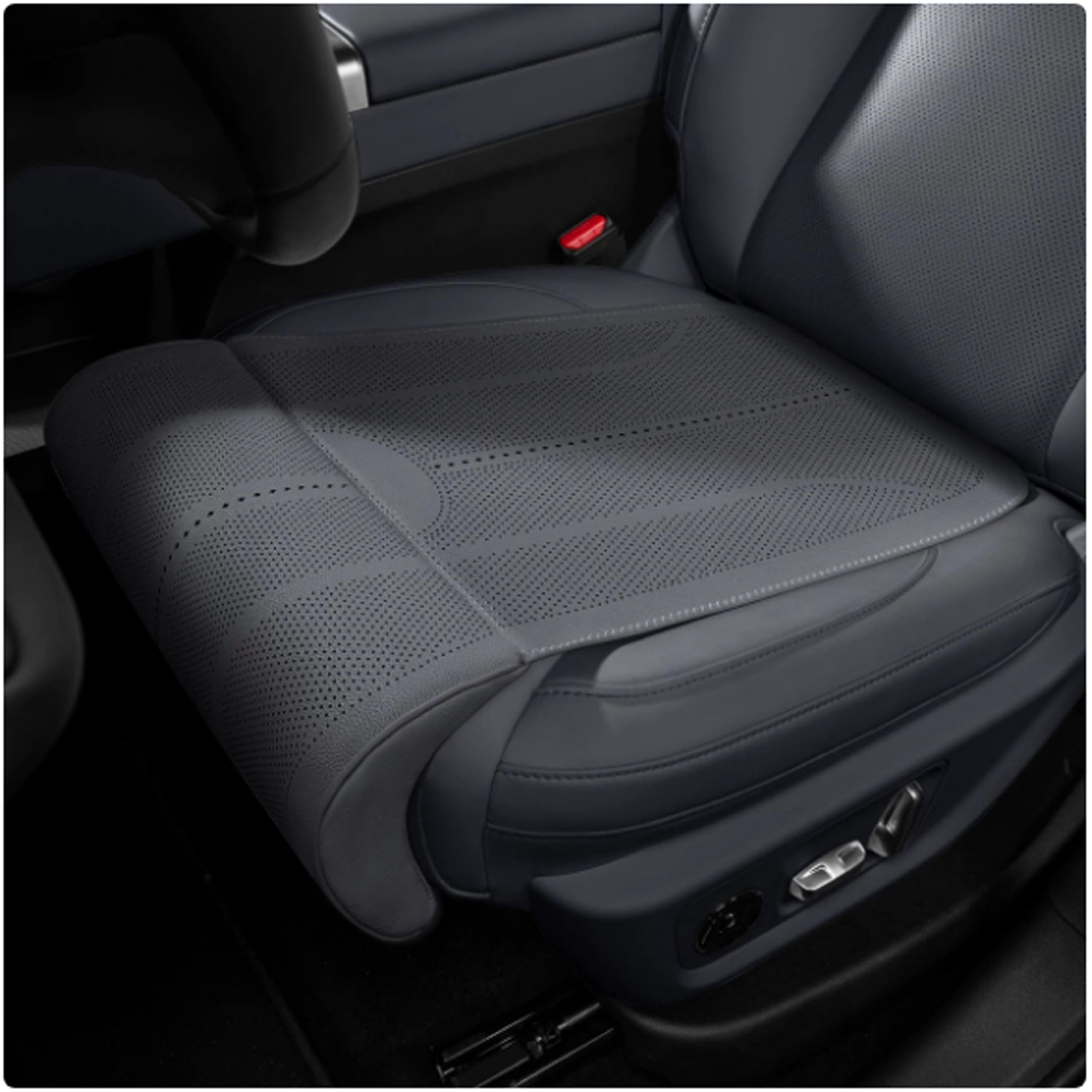 XJQHK Car Seat Extender Cushion for Acura Integra TL TSX RL TLX ILX NSX RDX MDX ZDX CDX, Ergonomic Auto Seat Leg Support Extended Cushion for Driving Comfort,1PC-Black