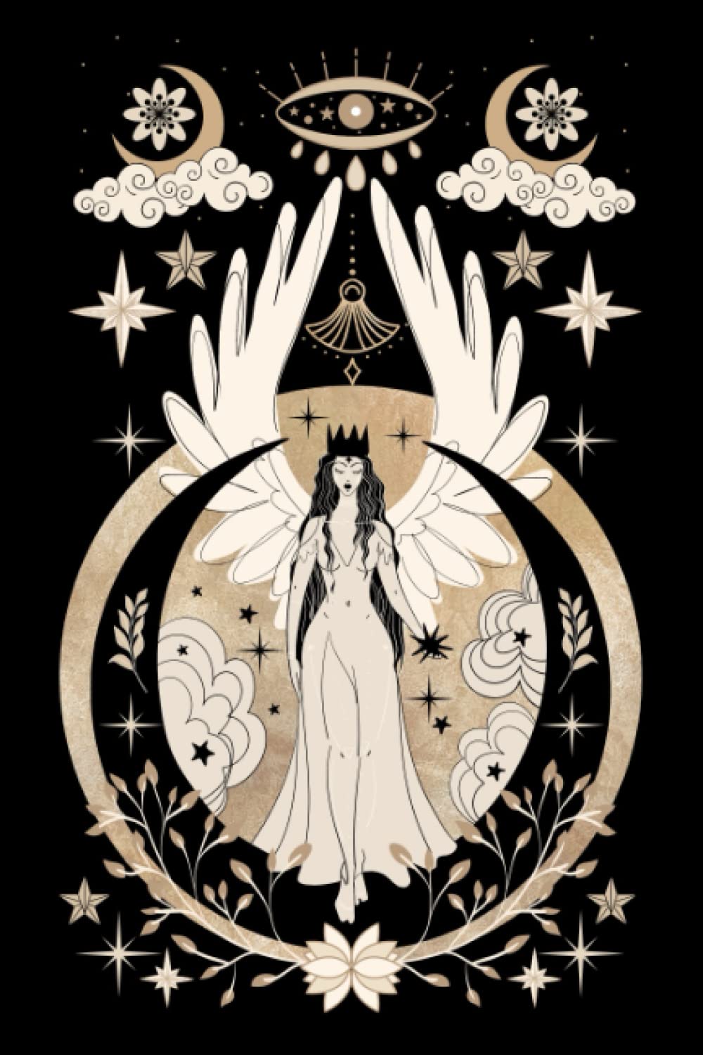 Moon Goddess Journal: Moon Magic Journal, Lined Pages with Celestial Illustrations, Wiccan Notebook, Mystical Journal for Writing, Boho Style Witchy Gift