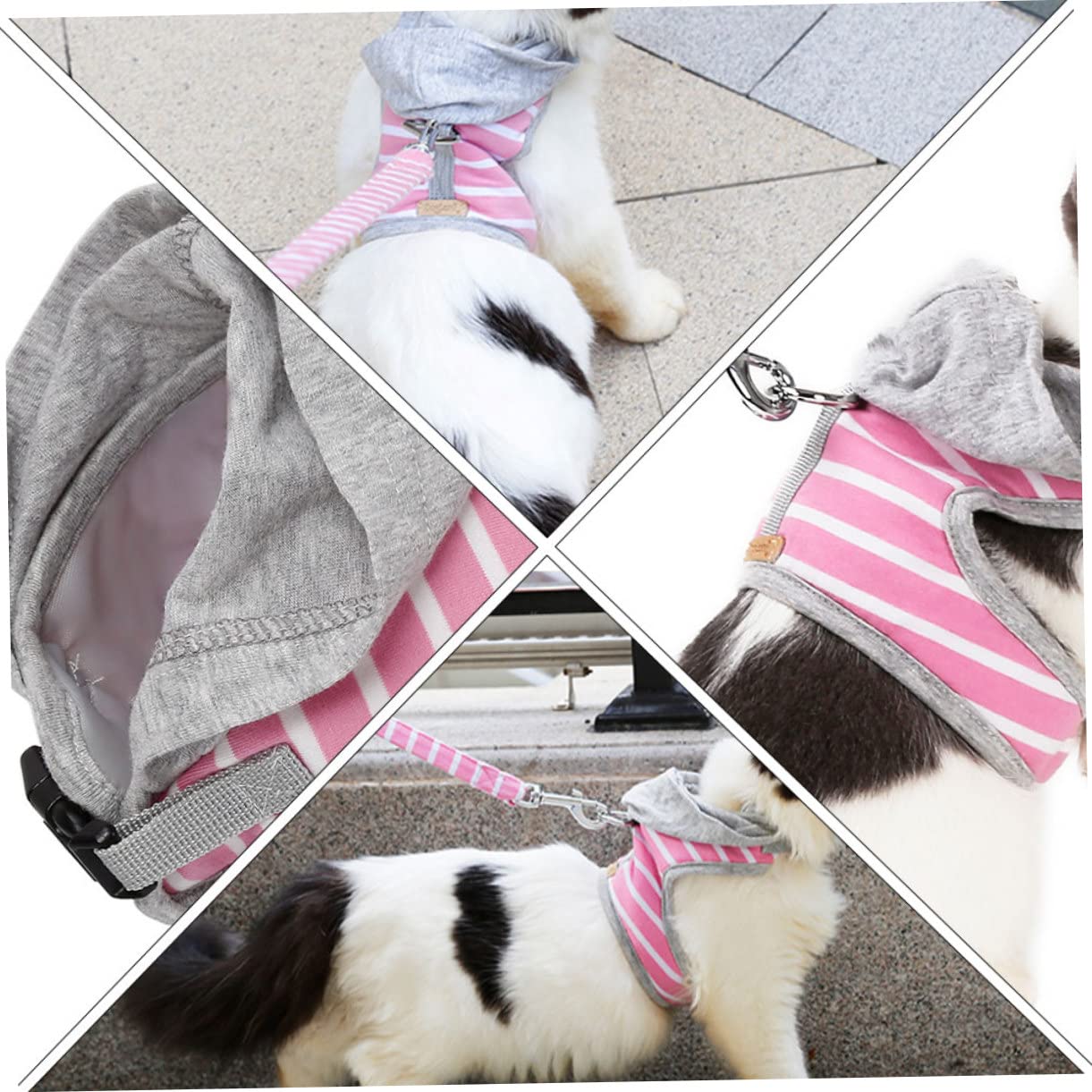SUPVOX 3 Pezzi Di Forniture Per Animali Domestici Per Gatti E Guinzaglio in Morbida Rete Per Libertà E Controllo Durante Laddestramento