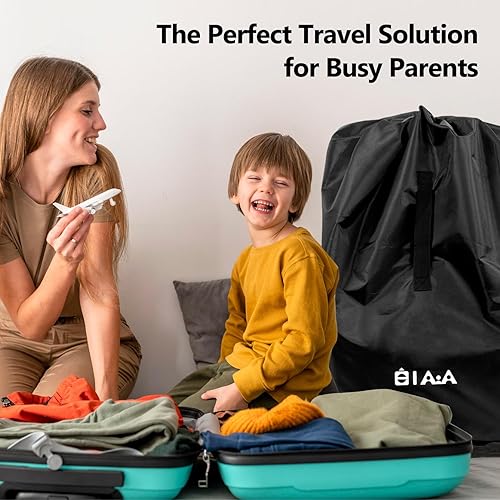 Miniatura 7 de elaia Bolsa de viaje para asiento de automóvil para avión, impermeable, con correas, bolsa acolchada de gran capacidad para asiento de automóvil,