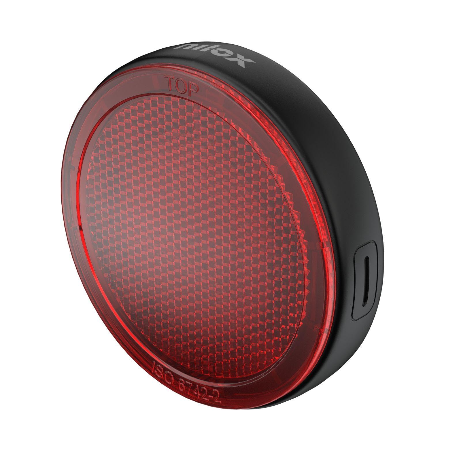 Nilox Light Tracker i Tracking Bike Bell, podwójna funkcja, lokalizator i reflektor do roweru, oświetlenie LED z certyfikatem IP67, lokalizacja geo za pomocą aplikacji FindMy, łatwa instalacja