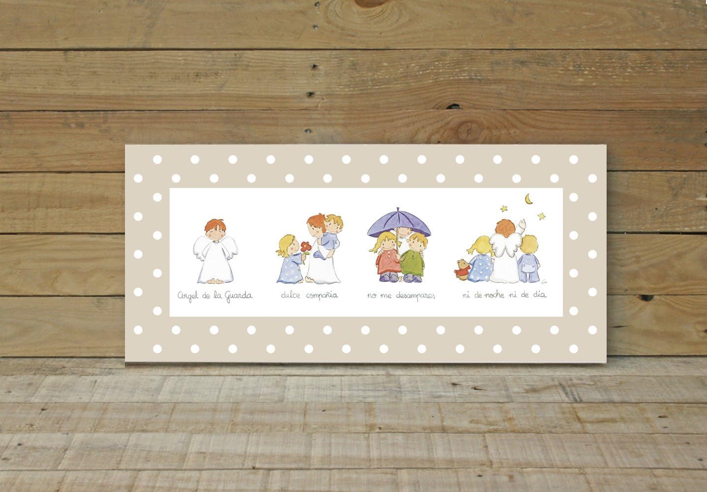 'Table Children's Prayer Angel of Custody in Beige
