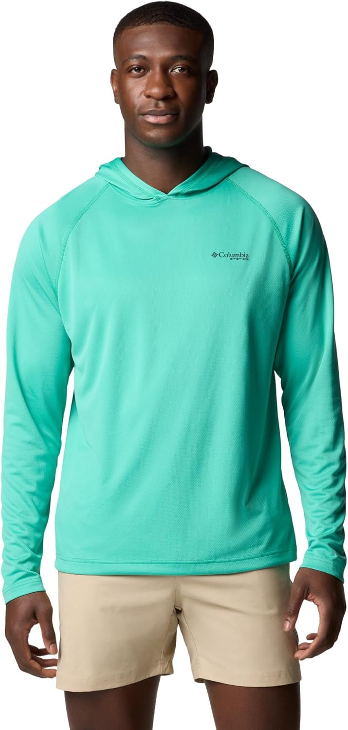 Columbia Men's PFG Solar Stream Hoodie, Glaze Green, Small
