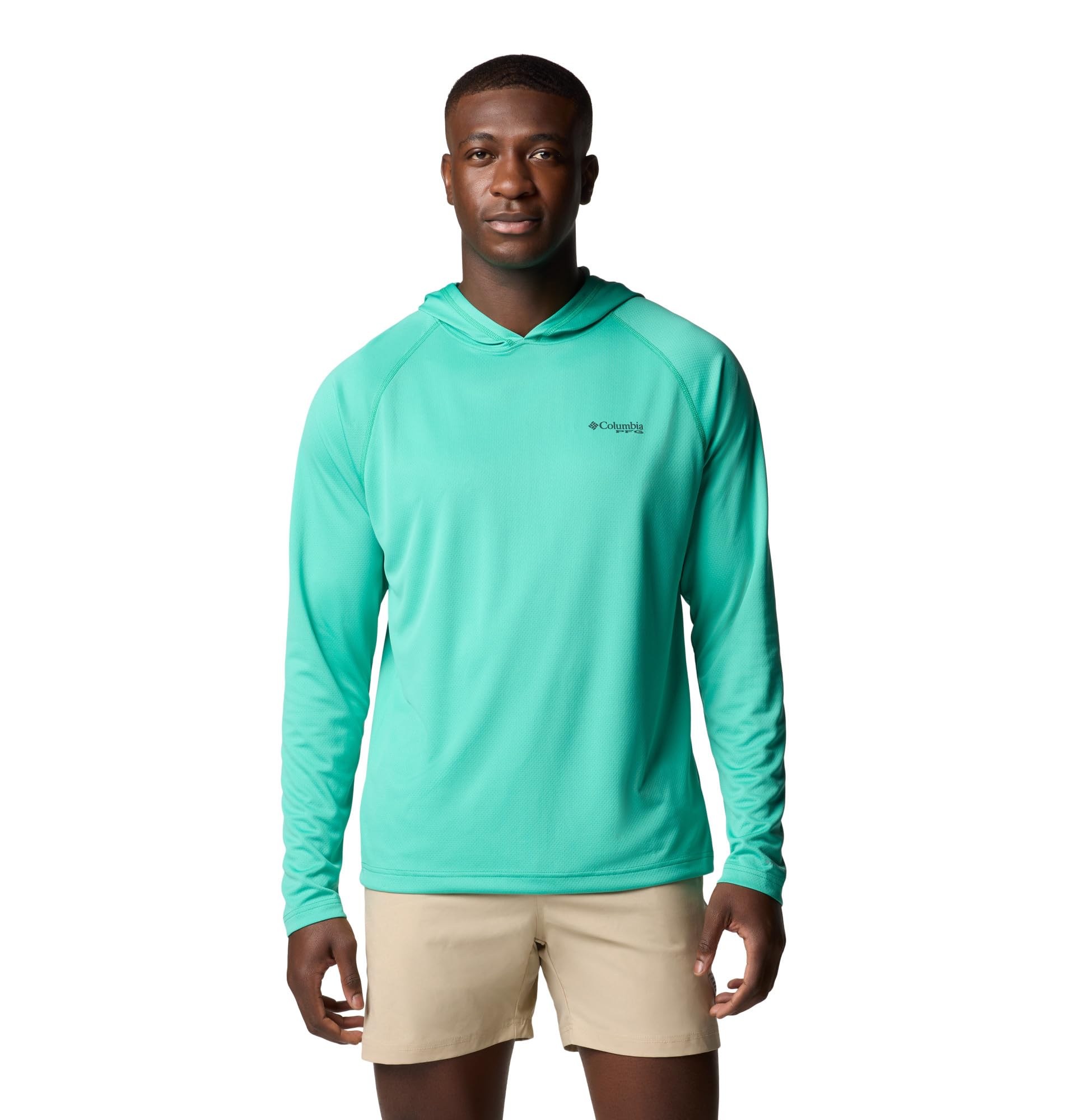 Columbia mens Pfg Uncharted Hoodie, Glaze Green, M