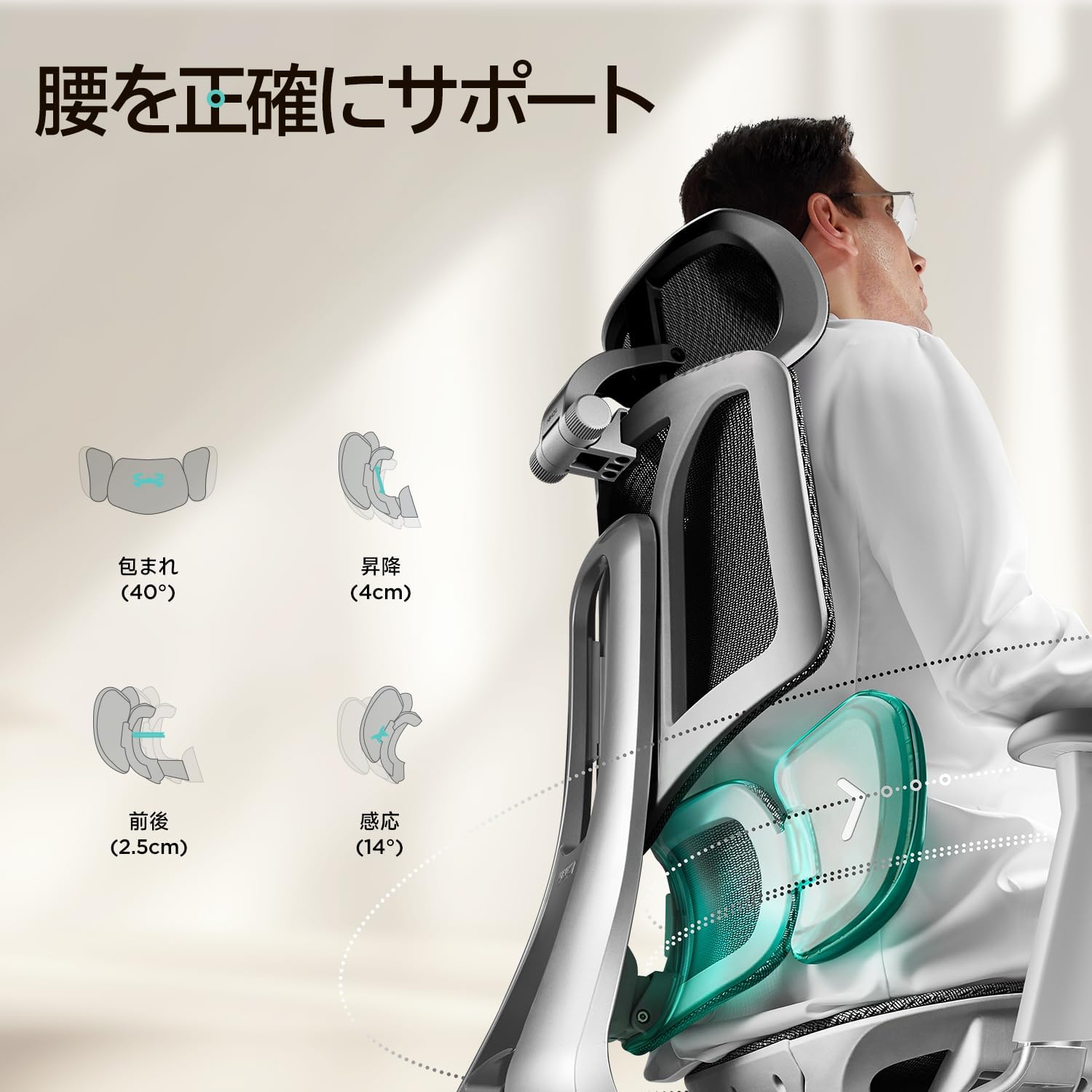 Hbada E3 Lumbar Support Adjustment