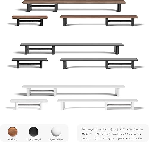 Miniatura 5 de Raico Sistema de Soporte para Monitor de Escritorio Cabina Estante Configuración de Pantalla Doble Madera Unidad Organizadora de Accesorios de