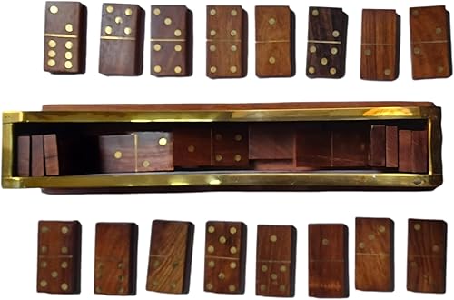 Miniatura 3 de Regalos Juego de Domino Clásico Familia Azulejos de Dominó 28 Piezas Barco Bandeja Organizador Educativo Divertido Juego de Mesa de Madera