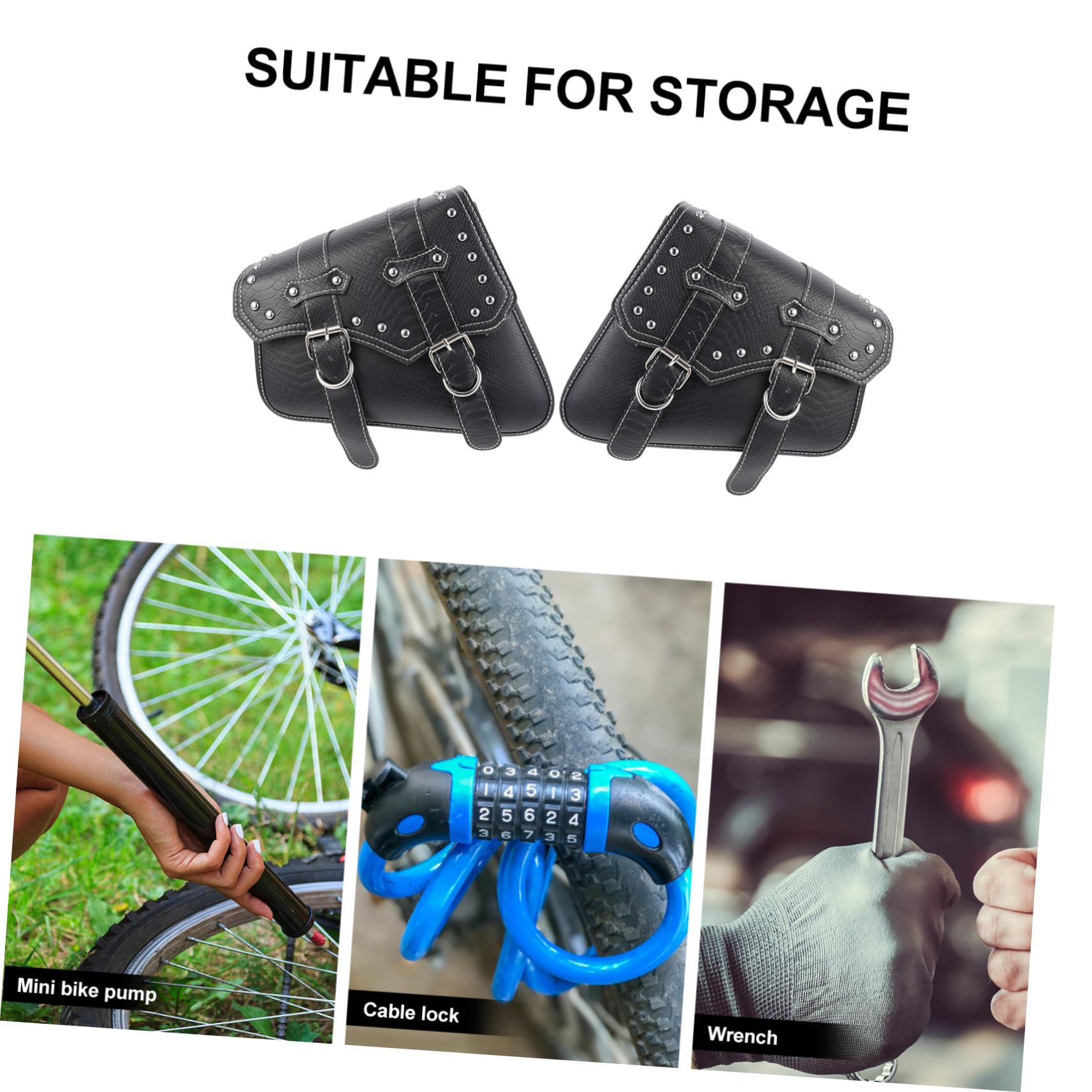 STOBAZA Sacoche Latérale pour Moto à Outils Pochette de Rangement pour Moto Capacité de Stockage Facile à Utiliser