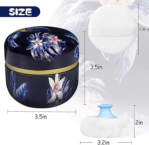 Miniatura 6 de WEMEGA - Estuche para polvo corporal con contenedor de polvo para polvo, caja de té para bebés y mujeres, bolsa de polvo y estuche para polvo para