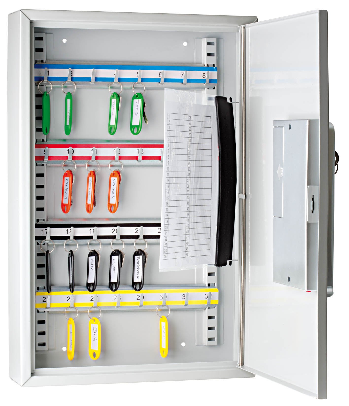 Wedo 10263237 Armoire à clés pour 32 clés avec fermeture à code + 2 clés