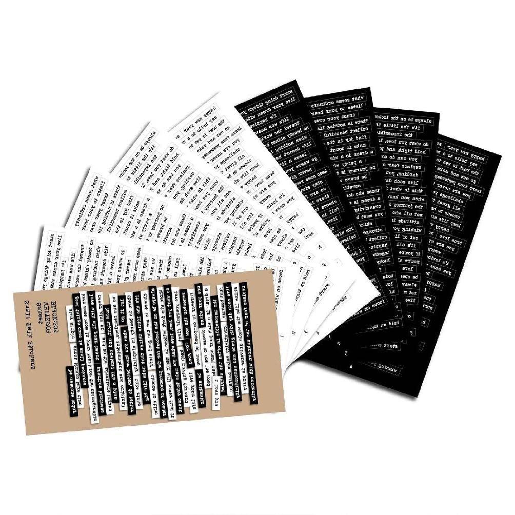 Wiffe 8pcs Inspirational Nice Words Stickers Adhesive Motivational Quote Stickers for Scrapbook Notebook Journaling Card
