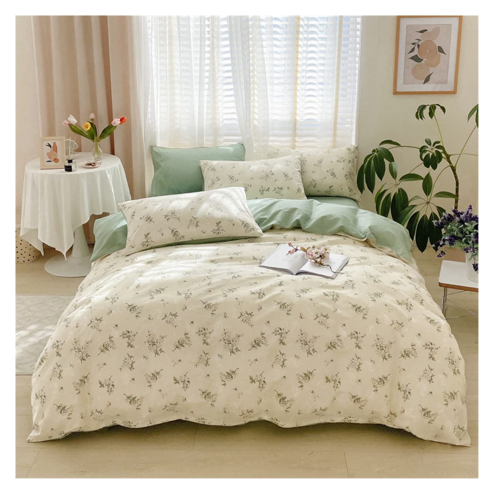 Coverlet Set Printing Duvet Cover Bedding Article Quilt Cover Single Double King Size Comforter Cover 200x200cm (Color : Cha yi shi, Size : Cover 180x220cm)