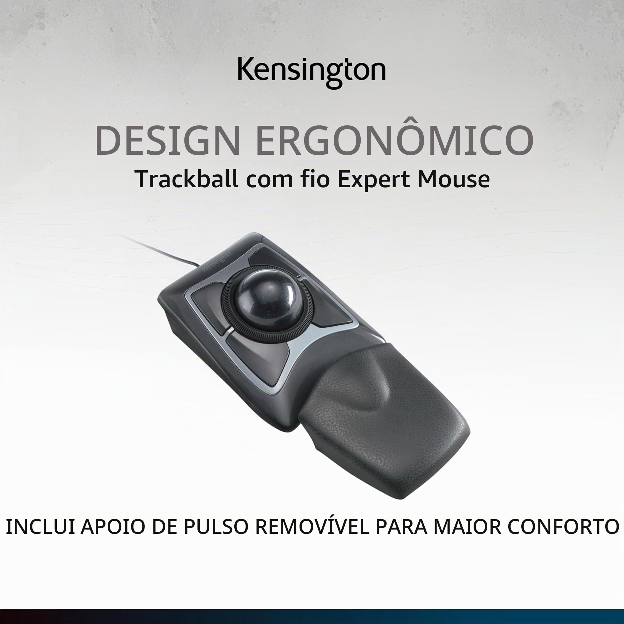 Mouse Kensington Expert Trackball K64325, 13 x 13 x 5 cm, preto