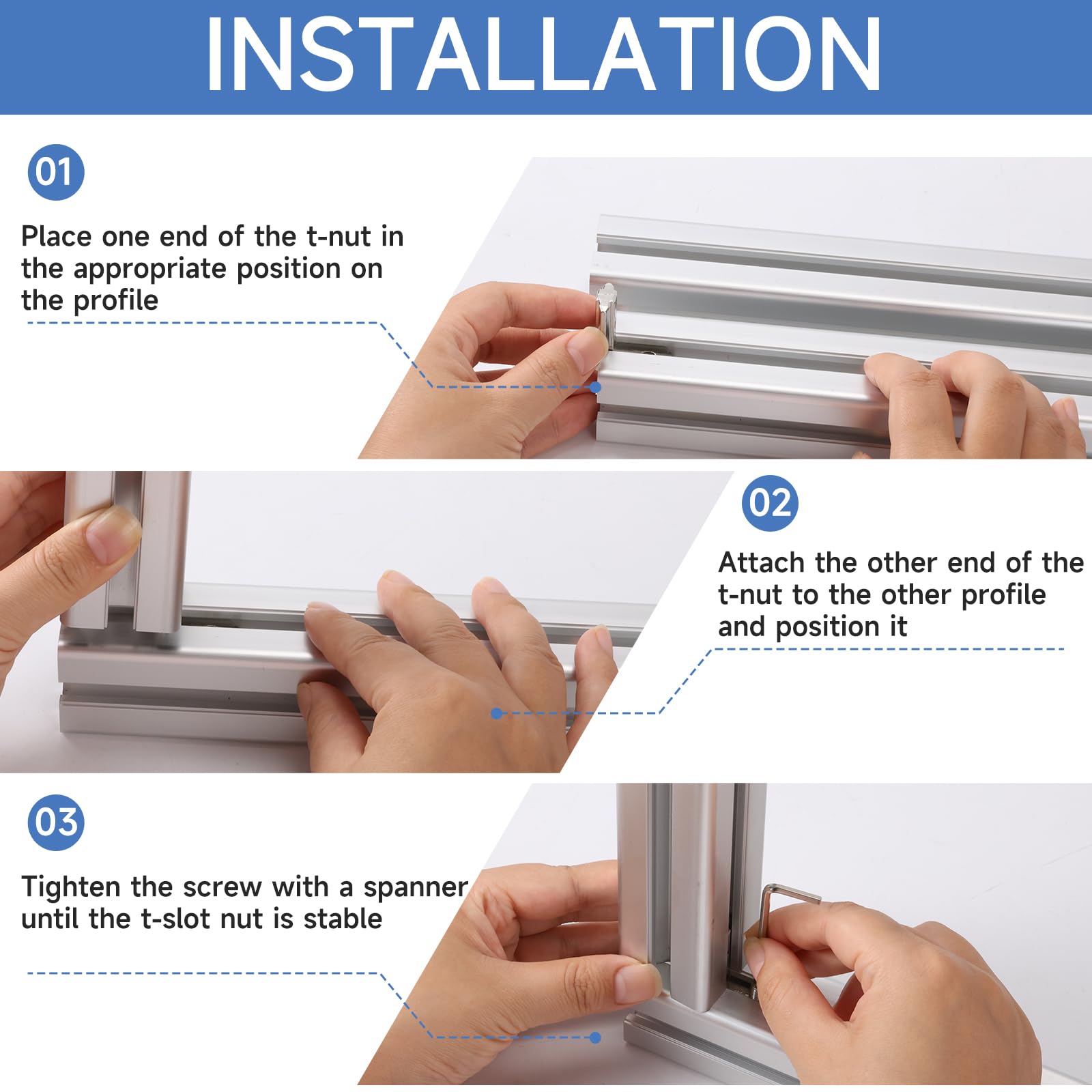 40 sztuk łączników narożnych wewnętrznych, kątownik wewnętrzny T 4040, łącznik kątowy profil aluminiowy, rowek 8 M6 90°, połączenie wewnętrzne ze stopu cynku, zaciski kątowe zewnętrzne