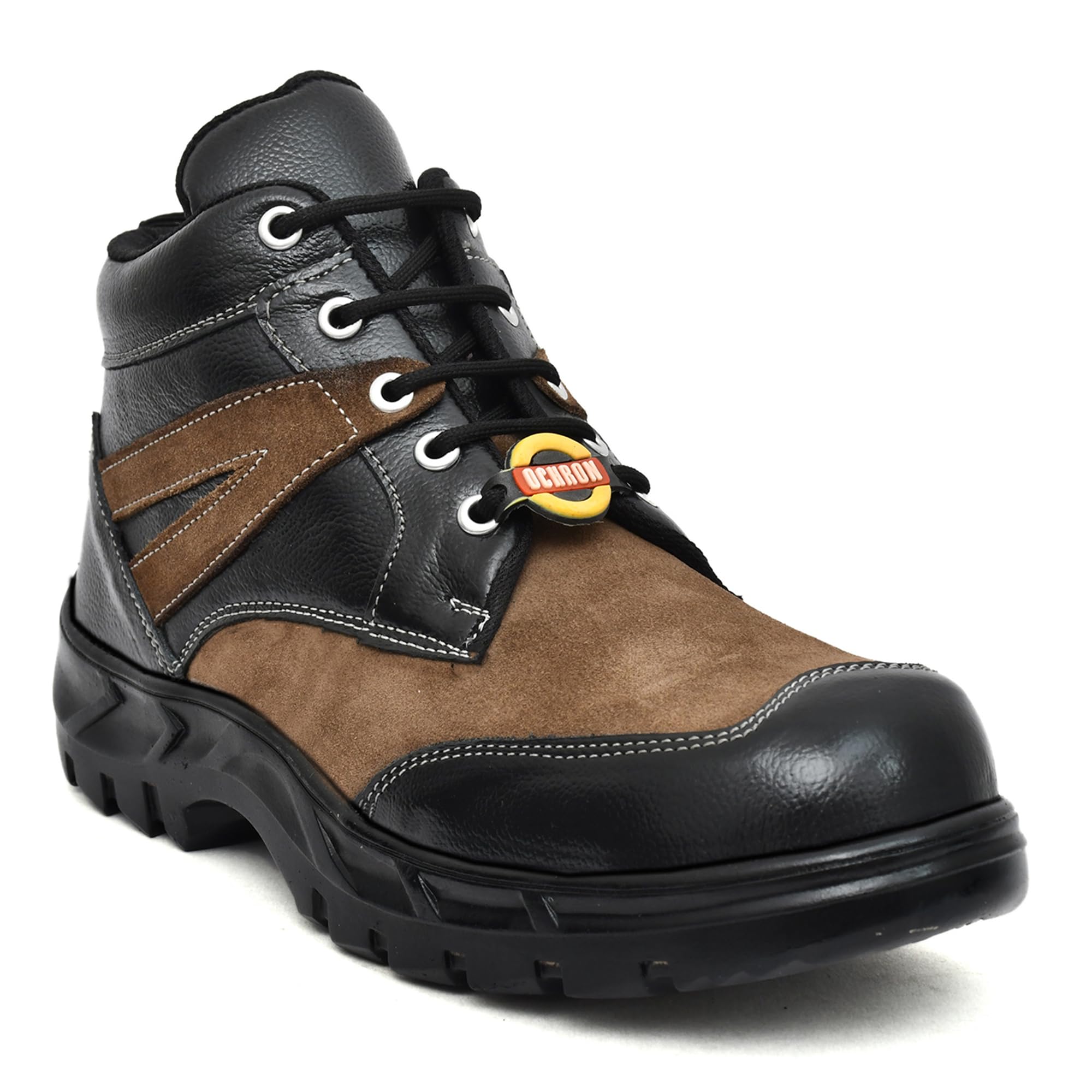 Frontman Steel Toe Genuine Leather Safety Shoe (Green, S2) Derb boot Outdoors For Men