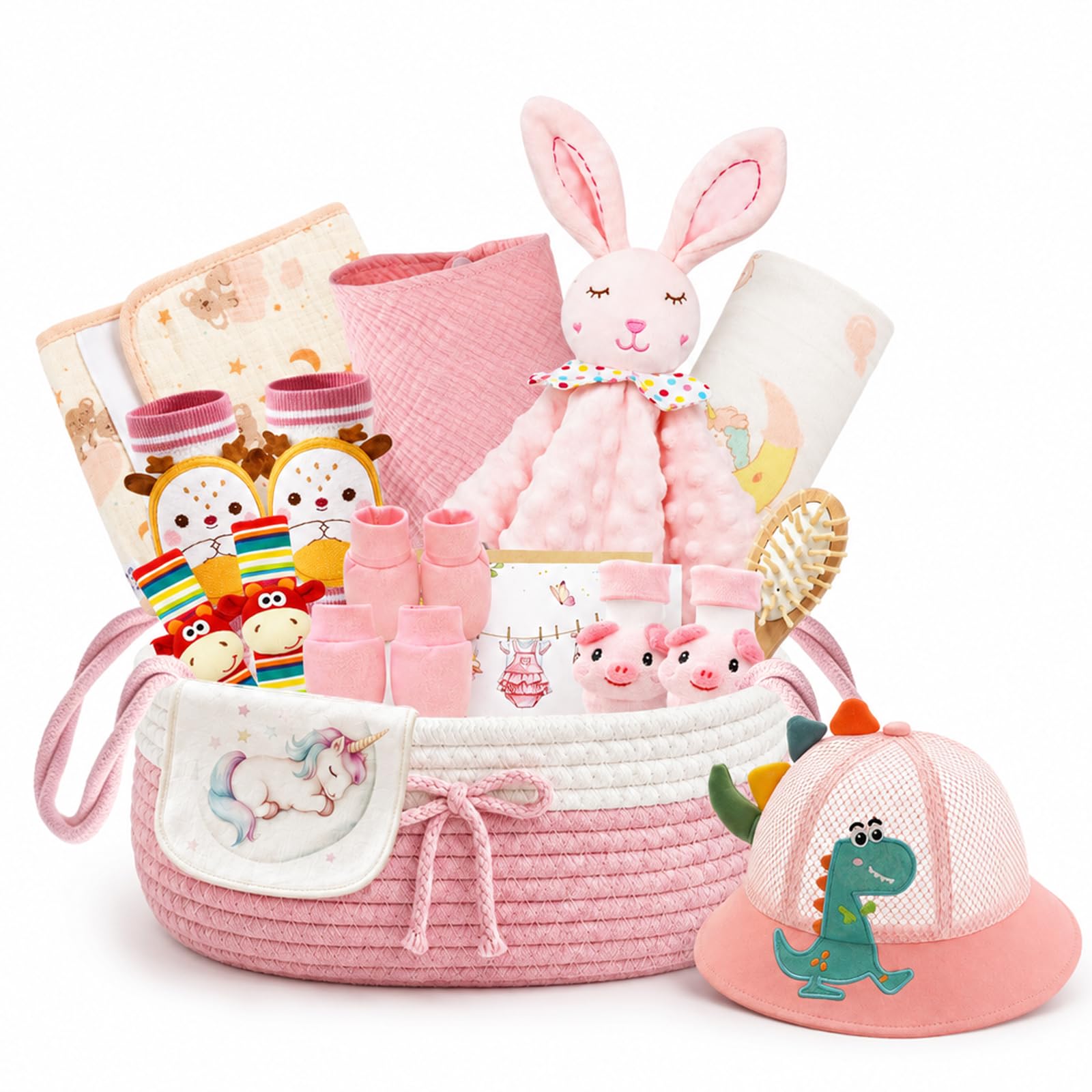 Set da 13 pezzi con regali per bambine, regalo per neonati, rosa