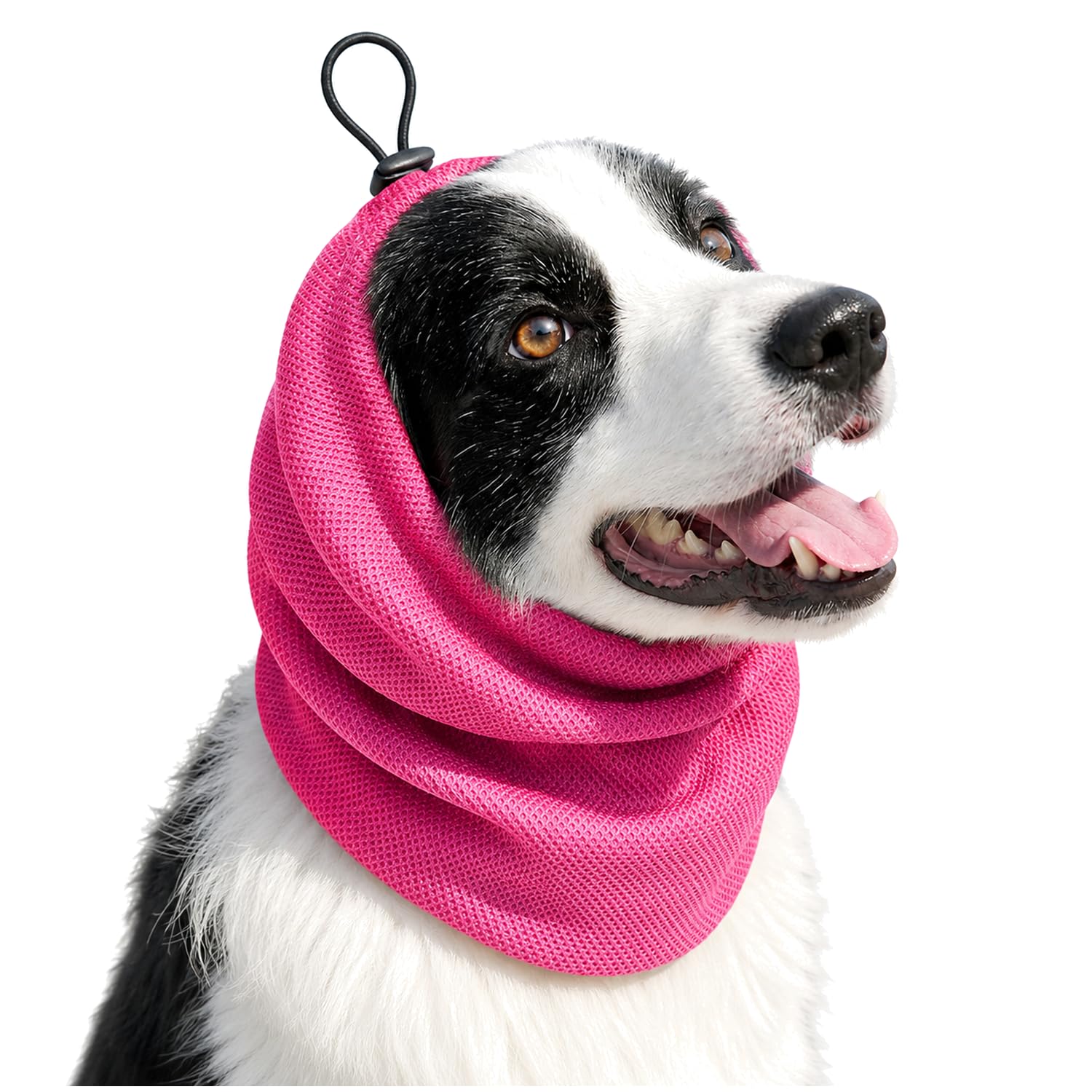 Viilich Instant Mesh Dog Ear Protector, Adjustable Quick-Dry Pet Head Cover, Water Repellent Anti Grass Seed Pollen Insect Shield, Quick Dry Dog Ear Wrap for Outdoor and Post Ear Surgery Recovery