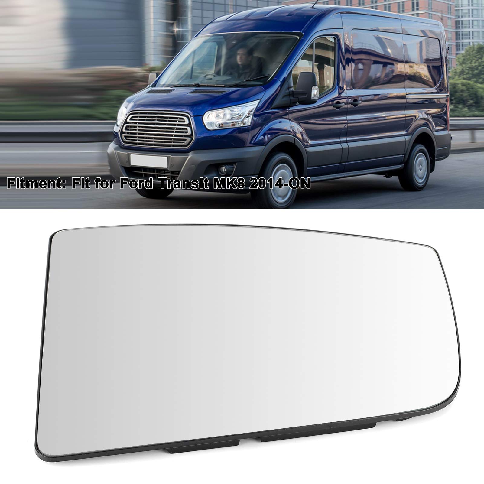 Vetro Specchietto Retrovisore Lato Passeggero (Sinistra) Per Ford Transit MK8 Dal 2013 – Riscaldato, Plug & Play