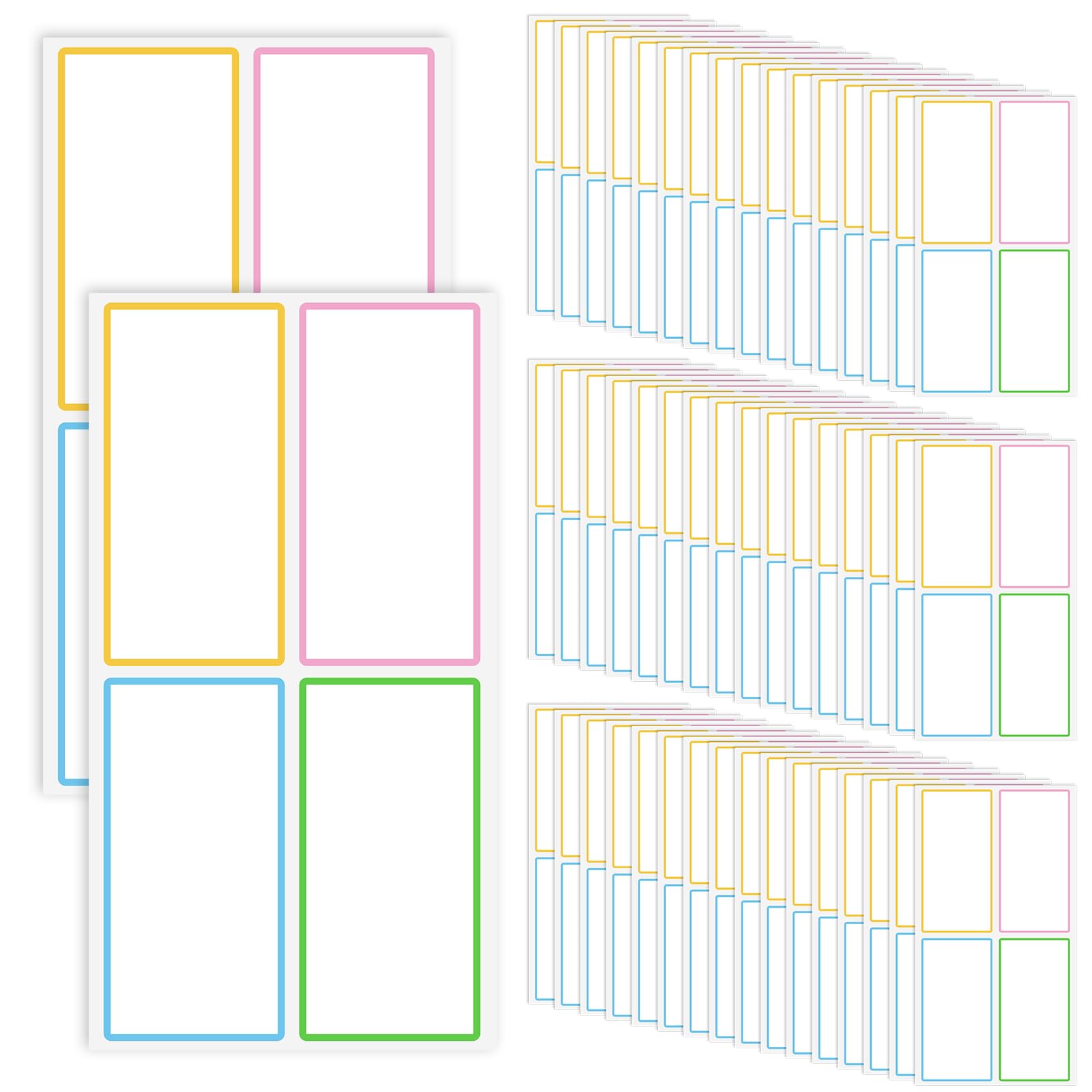 200 Pcs Waterproof Labels, 2.4" X 1.2" Reusable Sticky Notes, Waterproof and Removable Stickers for Storage Bins, Freezer, Kitchen, Classroom, Whiteboard, All Purpose Use