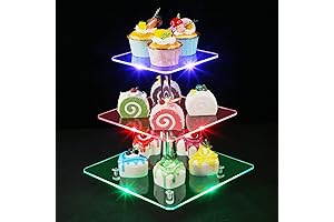 3-Tier LED Acrylic Lighted Cupcake Stand