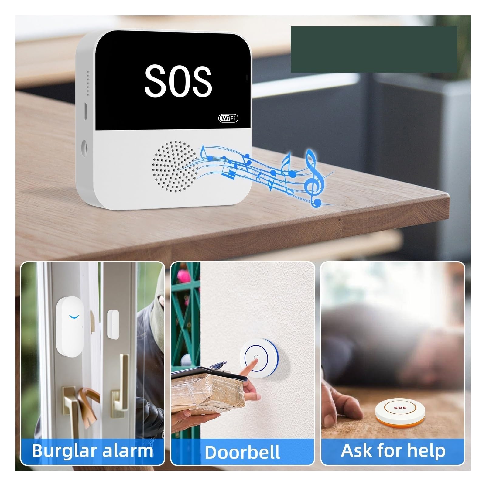 Sistemi Allarme Casa Wireless WiFi Smart Home Automation di allarme Kit protezione sicurezza con sensore antifurto(KIt B)