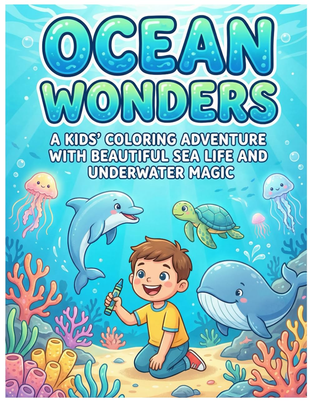 Ocean Wonders: A Kids’ Coloring Adventure with Beautiful Sea Life and Underwater Magic: Explore a vibrant world of sea creatures, from playful ... creativity flow in the underwater kingdom.