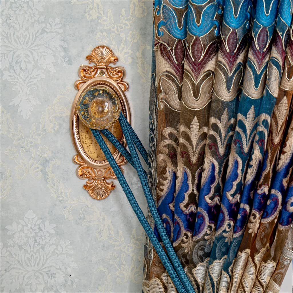 2 PCS Européenne Rétro Embrasse de Rideau/Crochets de Suspension Porte-Rideau Accessoires de Rideau Déco (Couleur : D, Taille : Taille Unique) (A Taille Unique)
