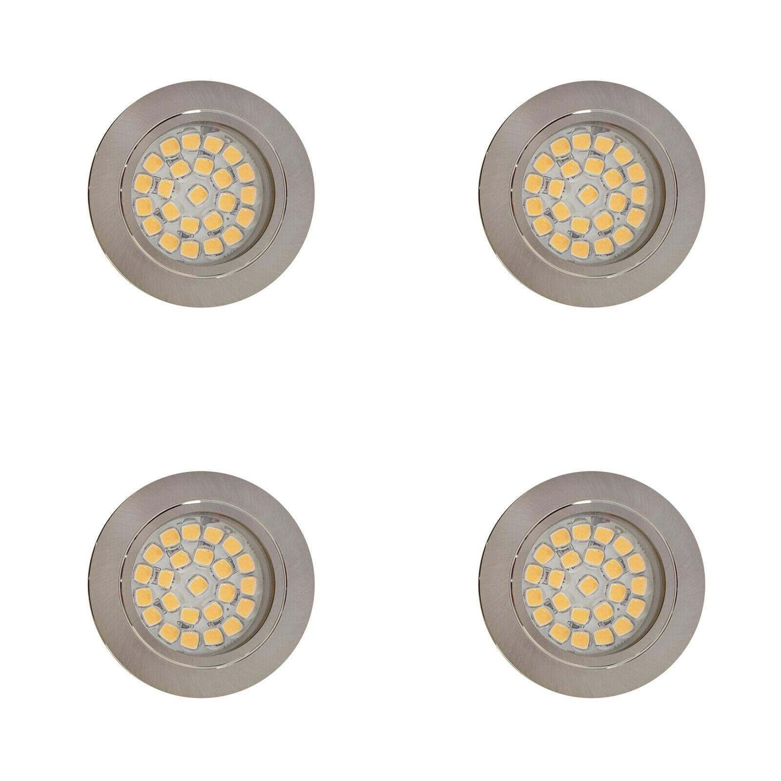 MARVIX 4 x LED 12V 24V Spot Lights Touch Switch Control Dimmable Caravan Motorhome Boat Recessed Downlights Warm White Lighting