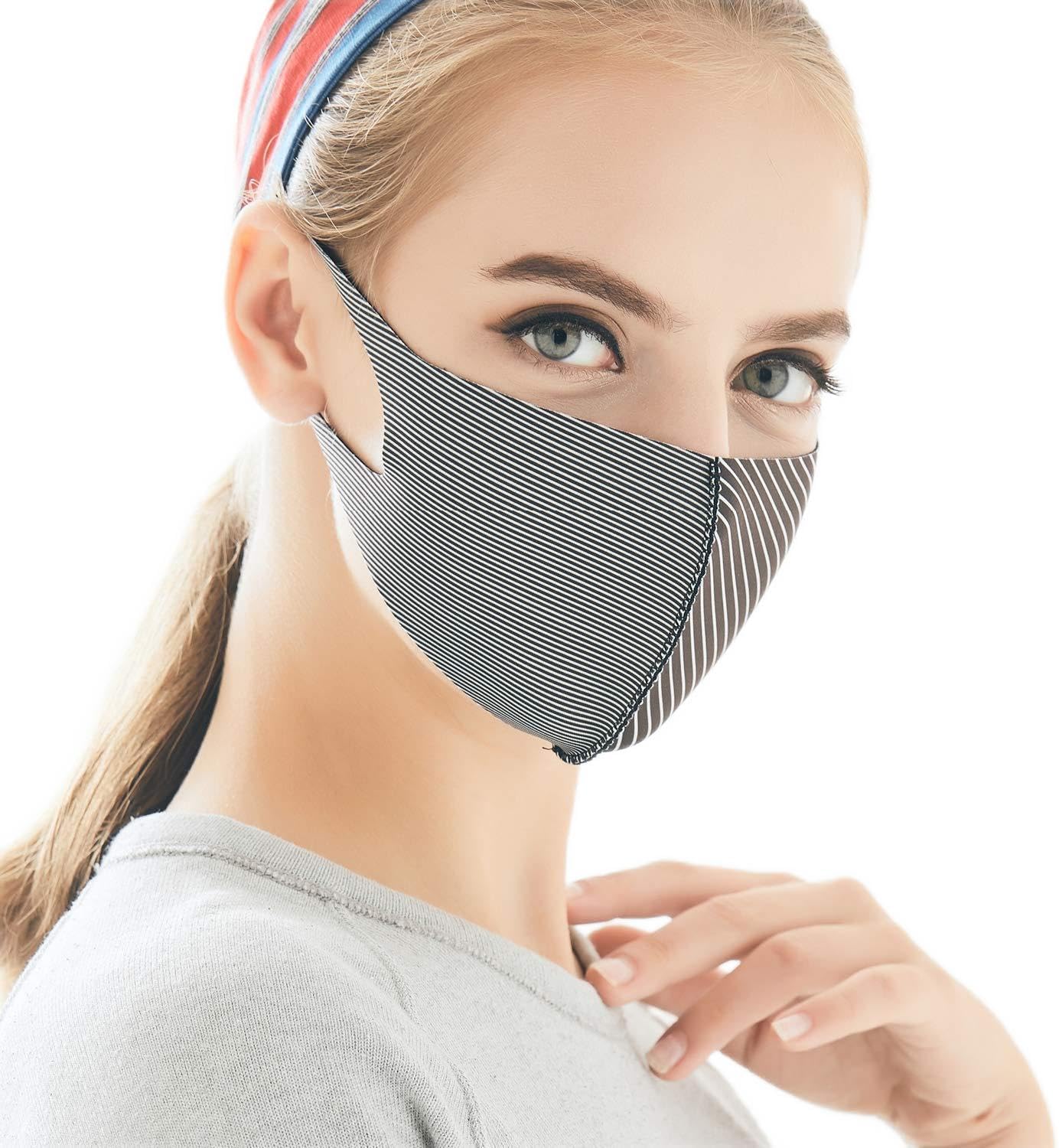 LOOKA MASK Protective Fashion Face Mask, Breathable, Washable and Reusable, Stripe