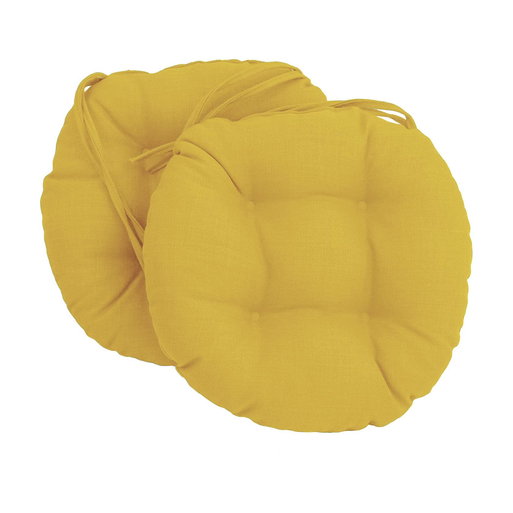 16-Inch Spun Polyester Solid Outdoor Round Tufted Chair Cushions (Set Of 6) 916X16Rd-T-6Ch-Reo-Sol-03