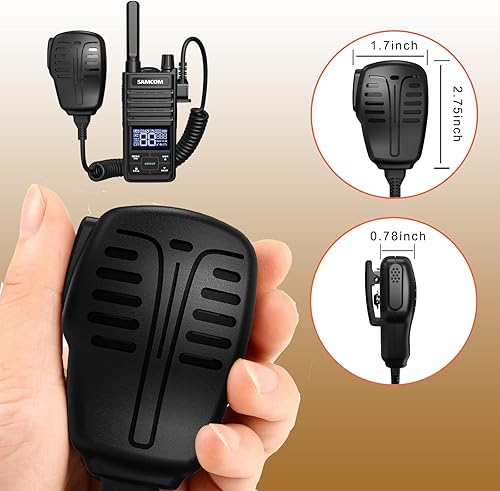 Miniatura 6 de SAMCOM Walkie Talkies GMRS de largo alcance con micrófono de altavoz USB-C, paquete de 4, radios bidireccionales de mano GMRS de largo alcance para